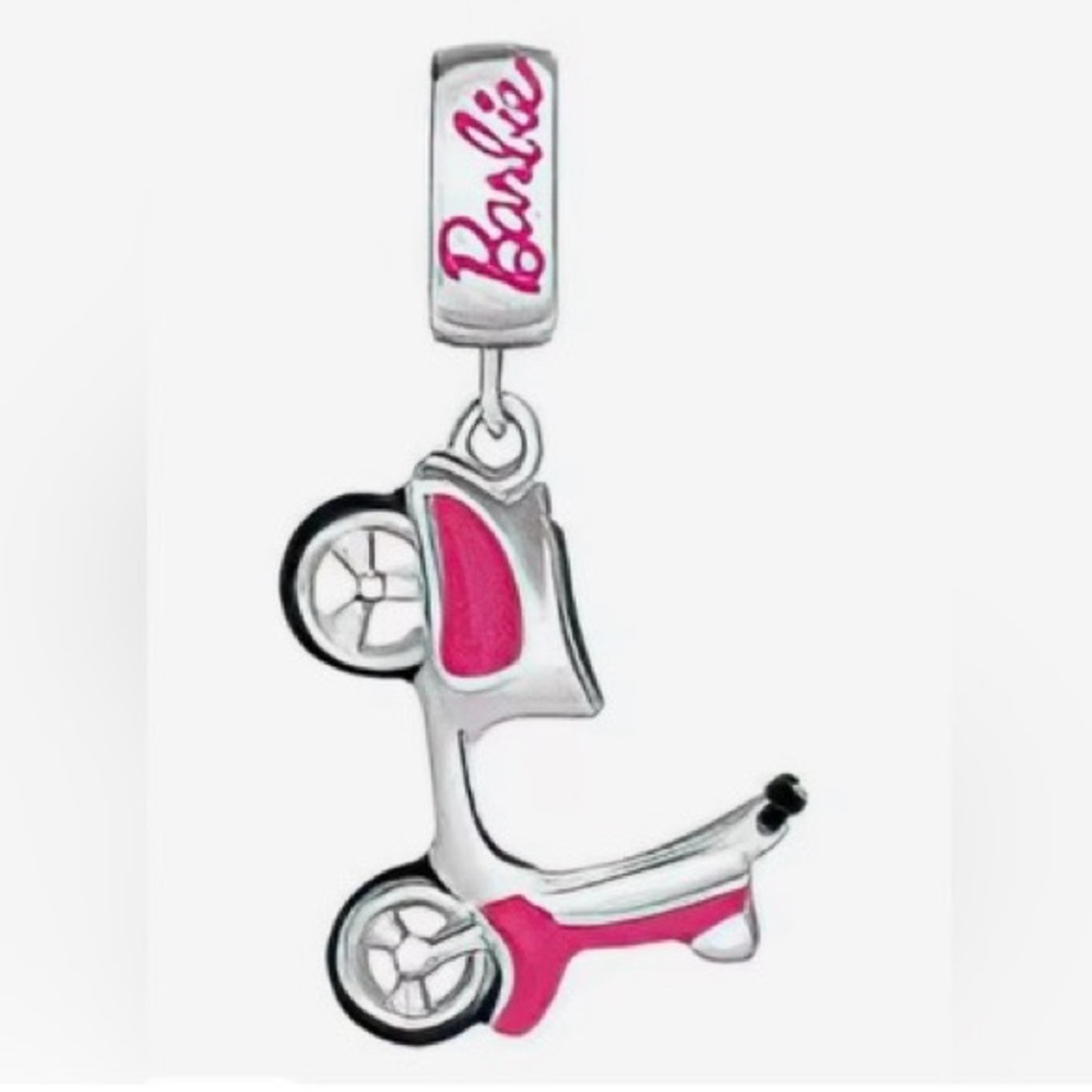 Pandora 925 Sterling Silver Pink “Barbie” Scooter Charm.